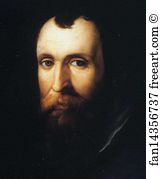 Portrait Of Luca Martini Art Print - Portrait Of Luca Martini. Detail