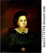 Tchistyakov Art Print - Portrait Of M. A. Grigoryeva