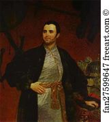 1840 Oil On Canvas The Tretyakov Gallery Art Print - Portrait Of M. A. Obolensky