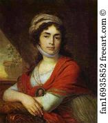 1799 Oil On Canvas Art Print - Portrait Of M. D. Dunina