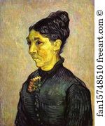 Oil On Canvas Mounted On Wood Art Print - Portrait Of Madam Trabuc (Portrait De Madame Trabuc)