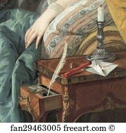 1756 Oil On Canvas 201 X 157 Alte Pinakothek Art Print - Portrait Of Madame De Pompadour. Detail