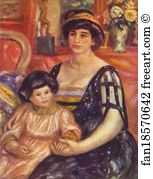 Madame Art Print - Portrait Of Madame Duberville With Her Son Henri