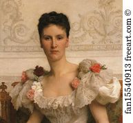 Seattle Art Print - Portrait Of Madame La Comtesse De Cambaceres. Detail
