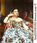 Moitessier Art Print - Portrait Of Madame Moitessier Sitting