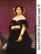 Moitessier Art Print - Portrait Of Madame Moitessier Standing