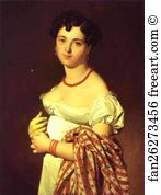 Portrait Of Madame Ingres Art Print - Portrait Of Madame Panckoucke