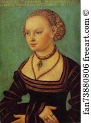 1526 Oil On Canvas Alte Meister Gallerie Art Print - Portrait Of Margarethe Von Ponickau