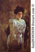 Valentin Serov Art Print - Portrait Of Margarita Morozova