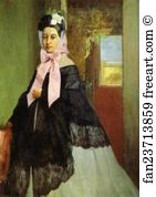 Marguerite Art Print - Portrait Of Marguerite De Gas, The Artist's Sister