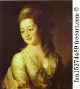 Dmitry Levitzky Art Print - Portrait Of Maria Dyakova
