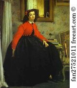 Mlle Art Print - Portrait Of Mlle L. L. (Young Woman In Red Vest)