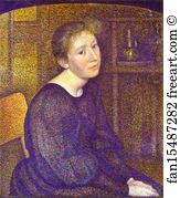 Georges Lemmen Art Print - Portrait Of Mme Lemmen