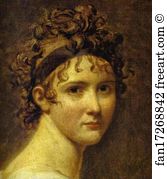 Recamier Art Print - Portrait Of Mme Récamier. Detail