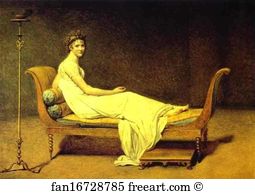 Recamier Art Print - Portrait Of Mme Récamier