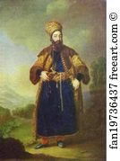 Khan Art Print - Portrait Of Murtaza-Kuli-Khan. A Study