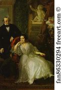 Tropinin Art Print - Portrait Of N. I. And N. M. Behr