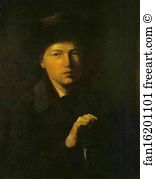 Portrait Of The Artist Vasily Perov Art Print - Portrait Of Nikolai Kridener, The Artist's Brother