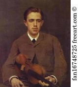 Portrait Of Nikolay Kramskoy Art Print - Portrait Of Nikolay Kramskoy, The Artist's Son
