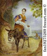 O Art Print - Portrait Of O. P. Ferzen On A Donkeyback