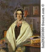 1846 47 Art Print - Portrait Of O. P. Zhdanovich, Née Chernyshova
