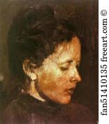 Portrait Of Olga Serova Art Print - Portrait Of Olga Serova