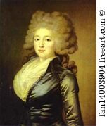 1780s Oil On Canvas The Russian Museum Art Print - Portrait Of Olga Zherebtsova