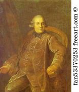 Pen Art Print - Portrait Of P. I. Vyrubov