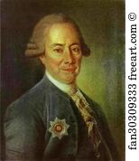 1782 Oil On Canvas The Tretyakov Gallery Art Print - Portrait Of P. V. Bakunin