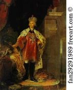 1800 Oil On Canvas The Russian Museum Art Print - Portrait Of Paul I, Emperor Of Russia