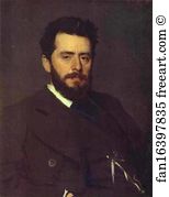 Ivan Kramskoy Art Print - Portrait Of Pavel Brulloff