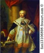 Portrait Of Prince A B Kurakin Art Print - Portrait Of Prince A. B. Kurakin