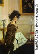 1911 Tempera On Canvas The Russian Museum Art Print - Portrait Of Princess Olga Orlova