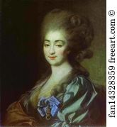 1781 Oil On Canvas The Russian Museum Art Print - Portrait Of Princess P. N. Repnina