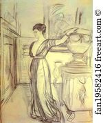 1911 Tempera Art Print - Portrait Of Princess Polina Shcherbatova