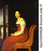 Henri Francois Riesener Art Print - Portrait Of Princess V. S. Dolgorukaya