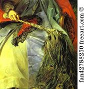 1841 Oil On Canvas The Russian Museum Art Print - Portrait Of Princess Ye. P. Saltykova. Detail