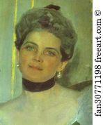 Portrait Of Princess Zinaida Yusupova Art Print - Portrait Of Princess Zinaida Yusupova. Detail