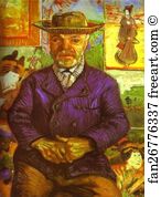 1887 Oil On Canvas Private Collection Art Print - Portrait Of Père Tanguy