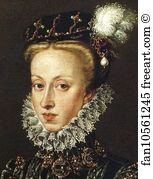 Pollok House Art Print - Portrait Of Queen Anne Of Austria. Detail