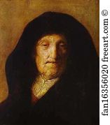 Von Art Print - Portrait Of Rembrandt's Mother