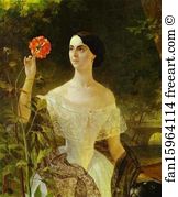 1849 Oil On Canvas The Russian Museum Art Print - Portrait Of S. A. Bobrinsky
