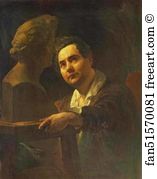 Sculptor Art Print - Portrait Of Sculptor I. P. Vitaly