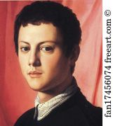1550s Oil On Panel 75 X 57 Cm National Gallery Art Print - Portrait Of Sculptor Pierino Da Vinci. Detail