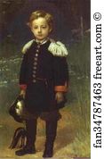 Portrait Of Sergey Kramskoy Art Print - Portrait Of Sergey Kramskoy, The Artist's Son, As A Child