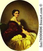 1858 Oil On Canvas The Russian Museum Art Print - Portrait Of Sofia Naryshkina