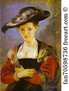 Chapeau Art Print - Portrait Of Susanne Fourment ("le Chapeau De Paille")