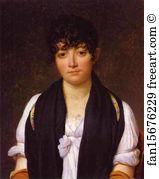 J Art Print - Portrait Of Suzanne Le Pelletier De Saint-Fargeau