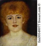 Actress Art Print - Portrait Of The Actress Jeanne Samary. Detail