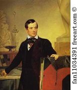 Alexander Brulloff Art Print - Portrait Of The Architect And Painter Alexander Brulloff